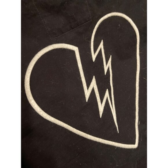 Zadig & Voltaire Embroidered Broken Heart Moto Jacket Small - Picture 9 of 9